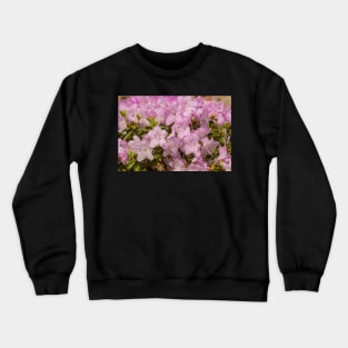 Pink Lilac Rhododendron Flowers Crewneck Sweatshirt